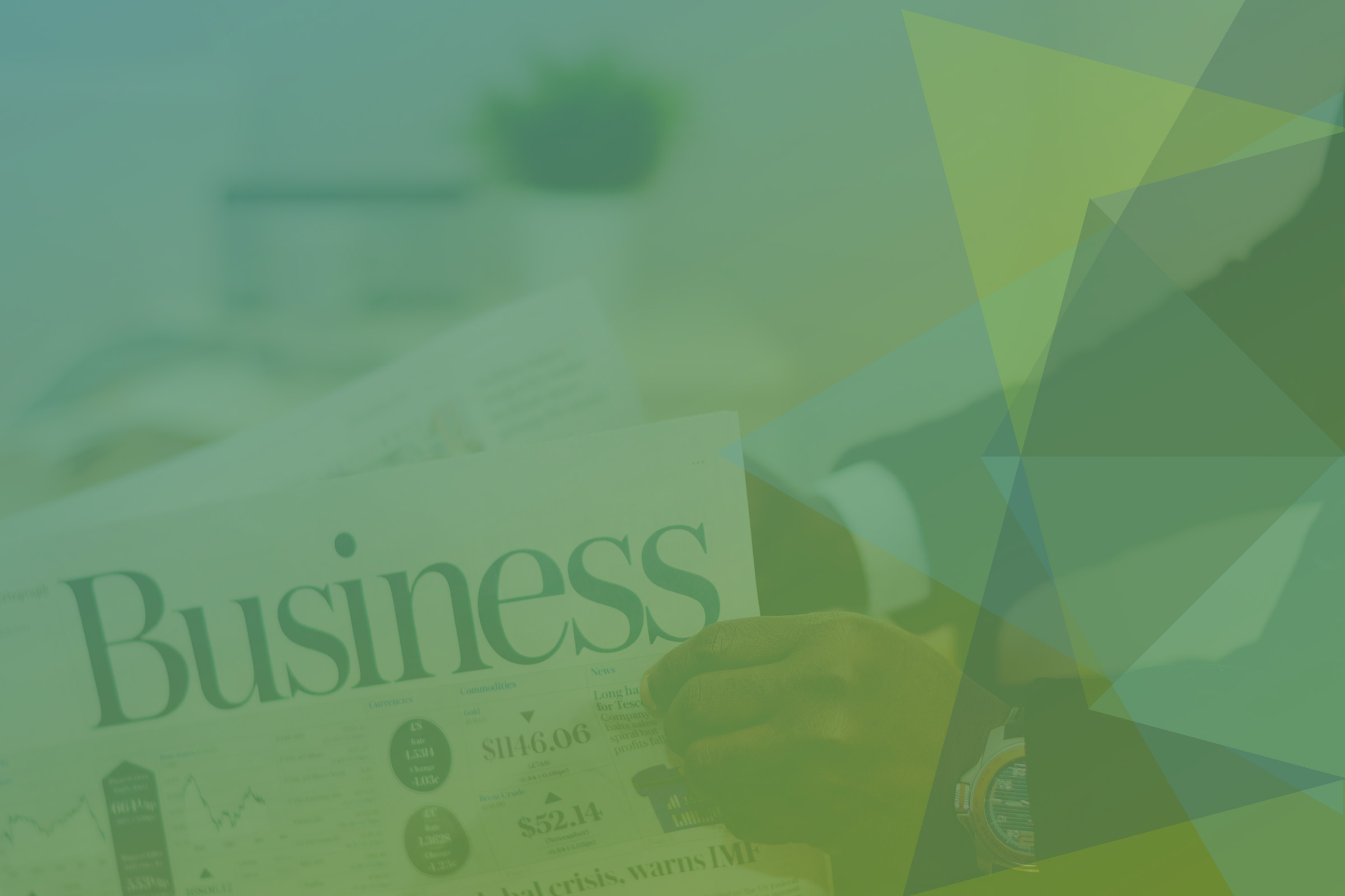 Man reading a newspaper